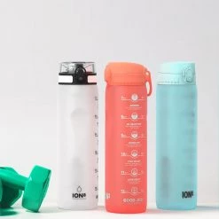 Ion8 Leak Proof 1 Litre Water Bottle With Times To Drink, BPA Free, Motivator, 1100ml Water Bottles