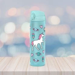 Water Bottles Ion8 Leak Proof Slim Water Bottle, BPA Free, Planet Unicorns, 600ml (20oz)