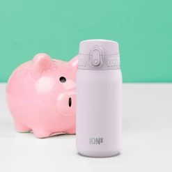 Ion8 Leak Proof Kids' Water Bottle, Stainless Steel, Lilac Dusk, 400ml (13oz) Water Bottles