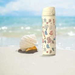 Ion8 Leak Proof Slim Water Bottle, Stainless Steel, Sealife, 600ml (20oz) Water Bottles