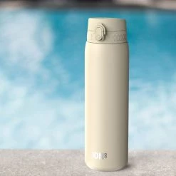 Water Bottles Ion8 Leak Proof 1 Litre Water Bottle, Vacuum Insulated, Peach Tofu, 920ml (31oz)