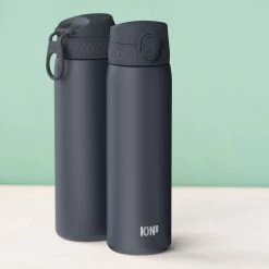 Ion8 Leak Proof Slim Water Bottle, Vacuum Insulated, Ash Navy, 500ml (17oz)