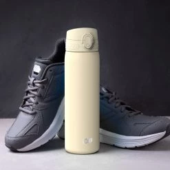 Water Bottles Ion8 Leak Proof Slim Water Bottle, Vacuum Insulated, Peach Tofu, 500ml (17oz)