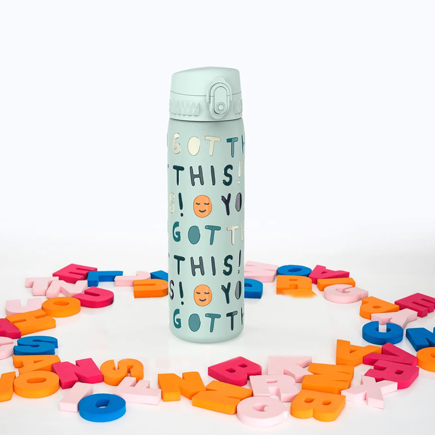 Ion8 Leak Proof Slim Water Bottle, Vacuum Insulated, You Got This, 500ml (17oz) Water Bottles 2 Ion8 Leak Proof Slim Water Bottle, Vacuum Insulated, You Got This, 500ml (17oz) Water Bottles