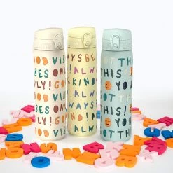 Ion8 Leak Proof Slim Water Bottle, Vacuum Insulated, Always Be Kind, 500ml (17oz)