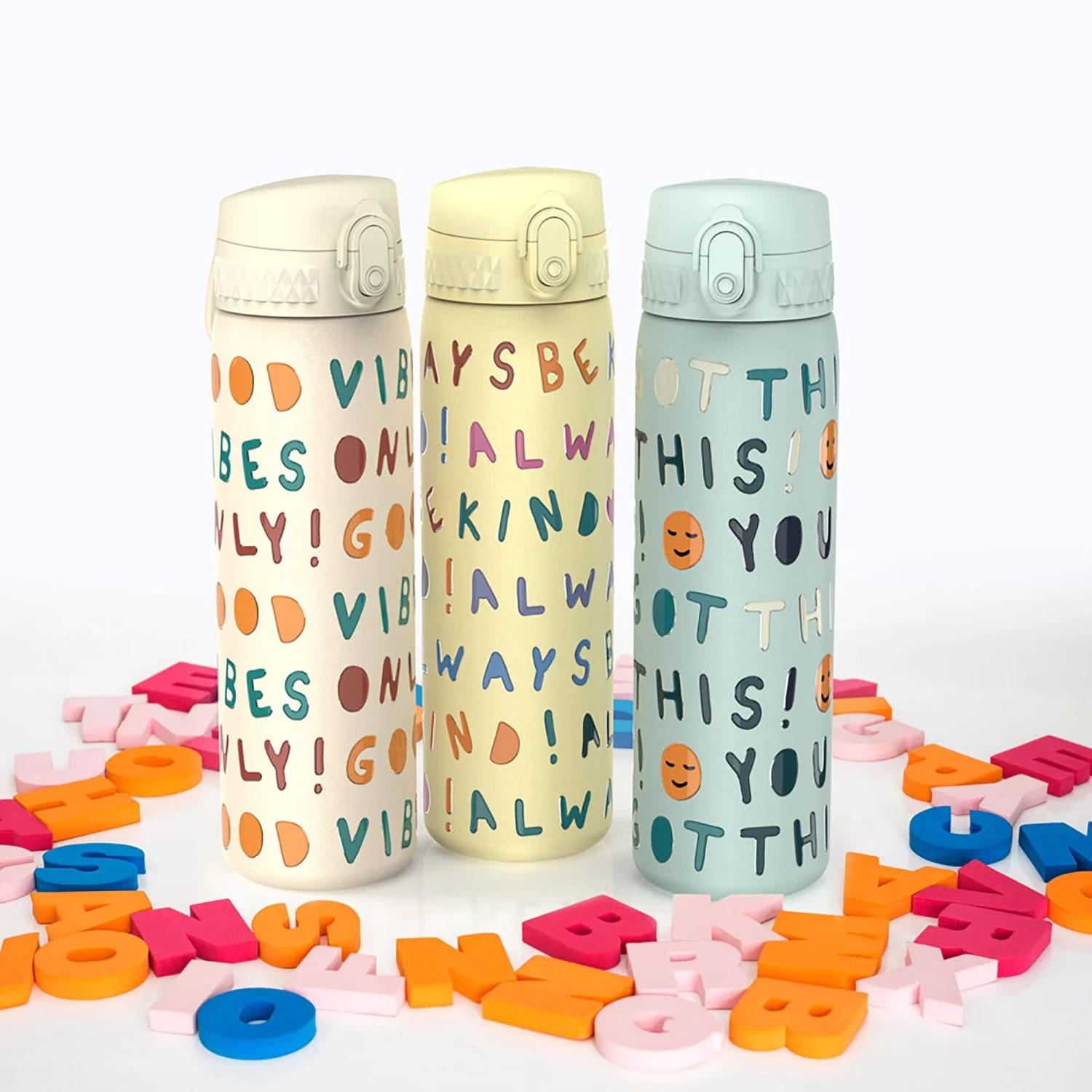 Ion8 Leak Proof Slim Water Bottle, Vacuum Insulated, You Got This, 500ml (17oz) Water Bottles 10 Ion8 Leak Proof Slim Water Bottle, Vacuum Insulated, You Got This, 500ml (17oz) Water Bottles