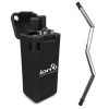 Ion8 Collapsible Reusable Stainless Steel Drinking Straw With Travel Case, Black
