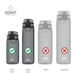 Ion8 Leak Proof Replacement Water Bottle Lid, BPA Free, Black, Medium Xtras & Add-Ons