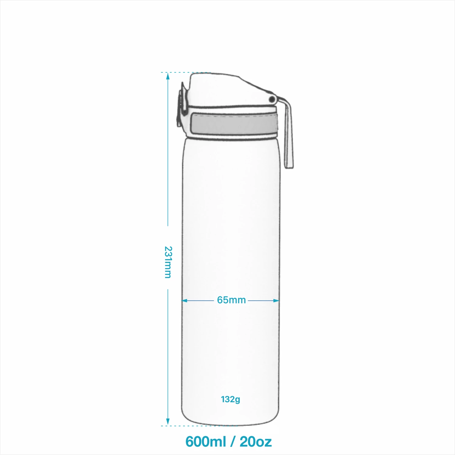 Ion8 Leak Proof Slim Water Bottle, BPA Free, Mint Aqua, 600ml Water Bottles 8 Ion8 Leak Proof Slim Water Bottle, BPA Free, Mint Aqua, 600ml Water Bottles